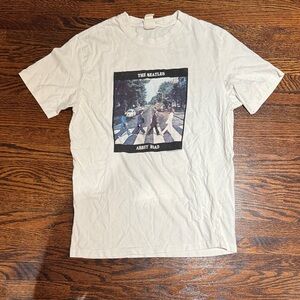 The Beatles White Abbey Road Graphic Short Sleeve Tee